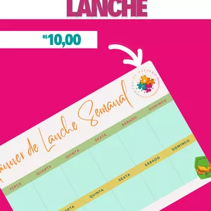 Imagem de capa para o Ebook Planner para Lanche Semanal