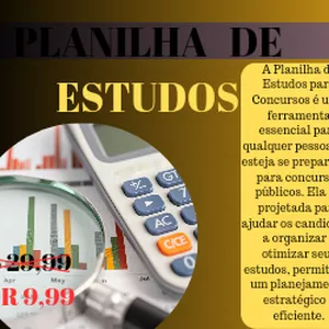 Imagem de capa para o Ebook Planilha de estudos para concursos 