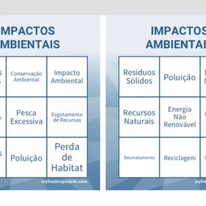 Imagem de capa para o Ebook BINGO IMPACTOS AMBIENTAIS