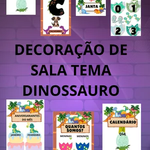 Imagem de capa para o Ebook Decoração de sala com tema Dinossauro