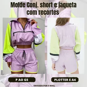 Imagem de capa para o Ebook Conjunto short e jaqueta com recortes 