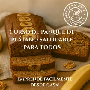 Imagen de portada para Curso online Curso para preparar Panqué de Plátano Saludable para Todos.