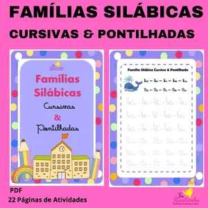 Imagem de capa para o Ebook Famílias Silábicas: Cursivas &amp; Pontilhadas