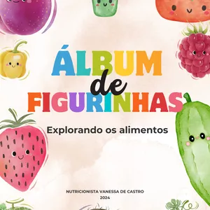 Imagem de capa para o Ebook Álbum de figurinhas - Explorando os alimentos
