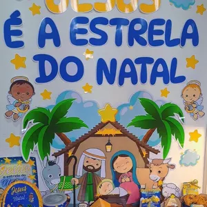 Imagem de capa para o Ebook 🌟JESUS É A ESTRELA DO NATAL- RECURSO COMPLETO: História, kit lembrancinha, Paineis, Jogo e desenhos, Présepio.