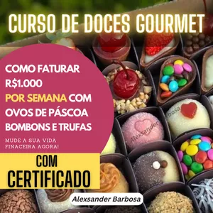 Imagem de capa para o Ebook Curso de Doces Gourmet