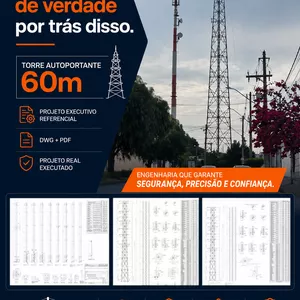 Imagem de Projeto Executivo Referencial – Torre Autoportante 60m (DWG + PDF) criado por JEAN CARLOS VELOZO DE OLIVEIRA na hotmart