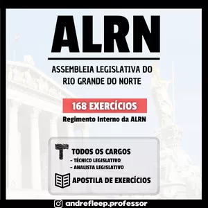 Imagem de capa para o Ebook APOSTILA DE EXERCÍCIOS SOBRE REGIMENTO INTERNO PARA O CONCURSO DA ASSEMBLEIA LEGISLATIVA DO RIO GRANDE DO NORTE