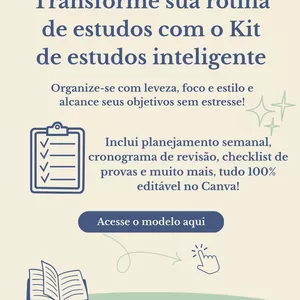 Imagem de capa para o Ebook 🎓 KIT DE ESTUDO INTELIGENTE 