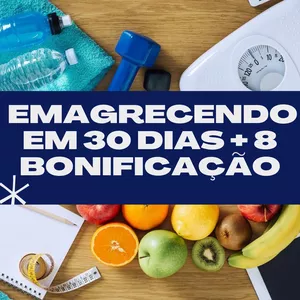 Imagem de capa para o Ebook Emagrecendo em 30 Dias + Bonus Exclusivos + GRUPO VIP