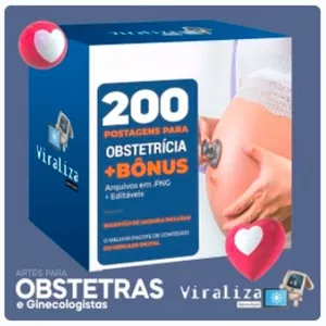 Imagem de capa para o Curso online  Pack com 200 Artes de Redes Sociais para Obstetras e Ginecologistas + Bônus