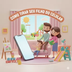 Imagem de capa para o Ebook COMO TIRAR SEU FILHO DO CELULAR