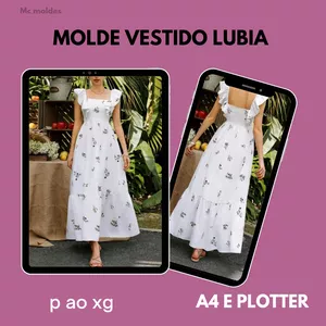 Imagem de capa para o Ebook Molde Vestido Lubia