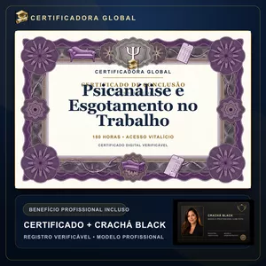 🔥 BOLSA 100% [APLICADA] - [MATRÍCULA] CURSO DE FORMAÇÃO EM PSICANÁLISE E ESGOTAMENTO NO TRABALHO - ACESSO VITALÍCIO - CRACHÁ BLACK + REGISTRO - CASHBACK R$ 25 - BÔNUS APOSTILA EXTRA - CG