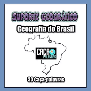 33 Caça-Palavras sobre a Geografia do Brasil 🇧🇷🗺️