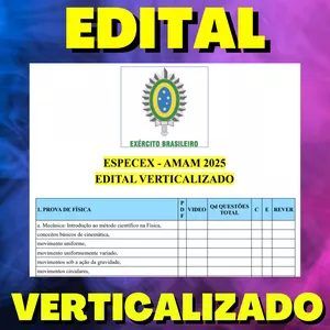 Imagem de capa para o Ebook ESPCEX - AMAM 2025 - EDITAL VERTICALIZADO