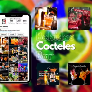 Imagen de portada para Ebook Plantilla editable en canva sobre cocteles, discoteca y bar