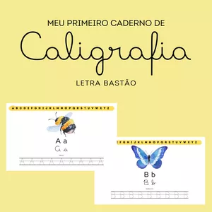 Imagem de capa para o Ebook Meu Primeiro Caderno de Caligrafia - Letra Bastão