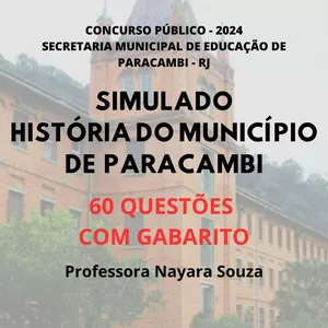 Imagem de capa para o Ebook Simulado - História do Município de Paracambi