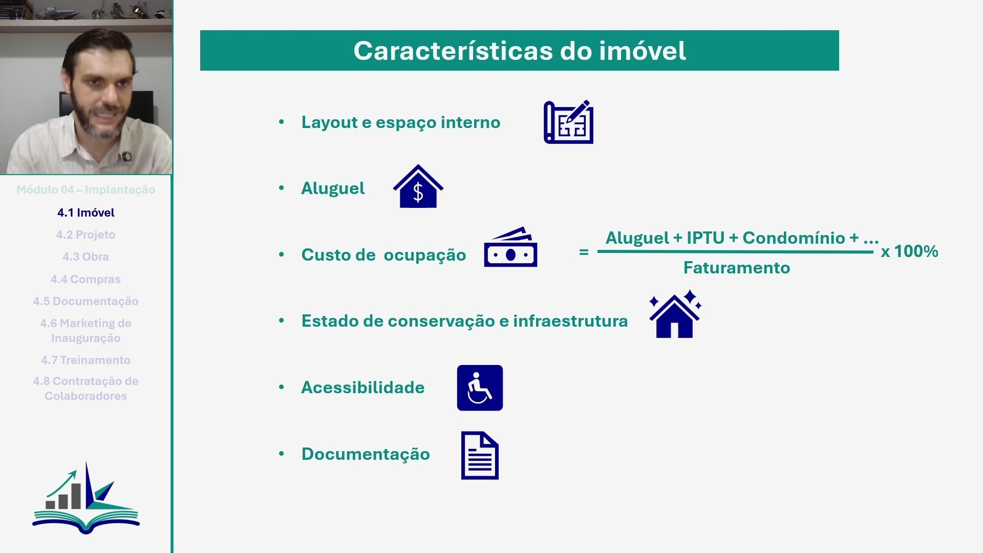 Aula sobre critérios para escolha do ponto comercial de uma franquia