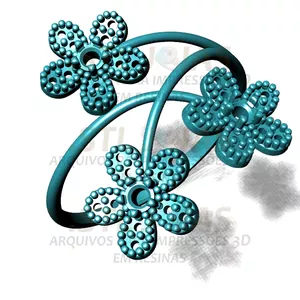 Imagem de capa para o Curso online ANEL FLORES Arquivo para impressão 3D. Formato STL