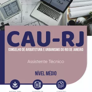 Imagem de capa para o Ebook Apostila CAU-RJ 2023 - Assistente Técnico