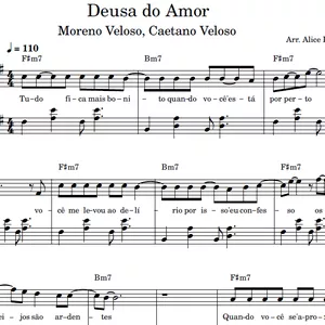 Imagem de capa para o Ebook Deusa do Amor (Caetano Veloso, Moreno Veloso) - Partitura para PIANO
