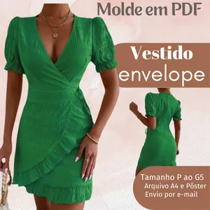 Imagem de capa para o Ebook MOLDE EM PDF VESTIDO ENVELOPE HILDA 