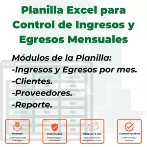 Imagen de portada para Curso online Planilla Excel para Control de Ingresos y Egresos Mensuales