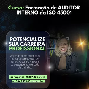 Imagem do curso Formação de Auditor Interno da ISO 45001