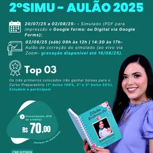 Imagem de capa para o Curso online 2º Simu-aulão 2025 Residências Psi 