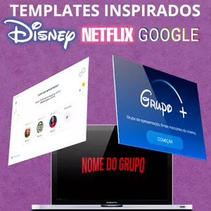 Imagem de capa para o Curso online COMBO de Templates para powerpoint : NETFLIX + DISNEY + GOOGLE