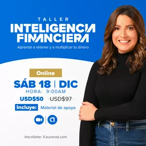 Imagen de portada para Evento online Taller Inteligencia Financiera Online