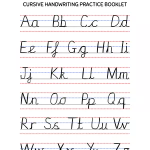 Cover image for Ebook CURSIVE HANDWRITING PRACTICE BOOKLET
