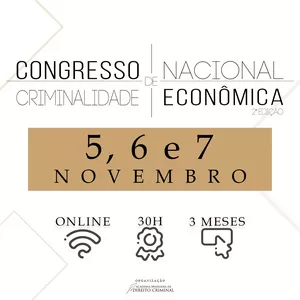 Imagem de capa para o Curso online 2º Congresso Nacional de Criminalidade Econômica