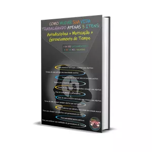 Imagem de capa para o Ebook Como mudar sua vida trabalhando apenas 3 itens: Autodisciplina + Motivação + Gerenciamento de tempo