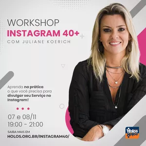Imagem de capa para o Curso online Workshop Instagram 40+