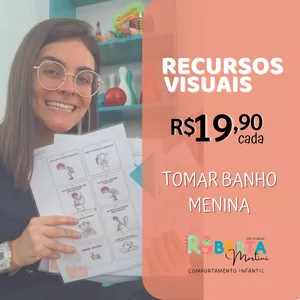 Imagem de capa para o Ebook Recurso Visual - TOMAR BANHO MENINA