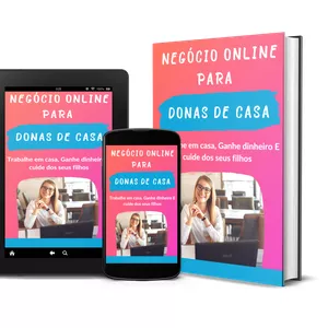 Imagem de capa para o Ebook Negócio Online Para Donas de Casa + Bonus Exclusivo!