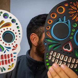 Imagen de portada para Curso online Calavera Multicapa Dia de los Muertos