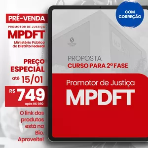Imagem do curso MPDFT | 2ª fase COM CORREÇÃO