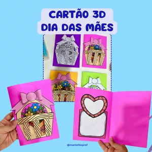 Imagem de capa para o Ebook Cartão 3D Dia das Mães