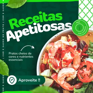 Imagem de capa para o Ebook Receitas Nutritivas e Apetitosas