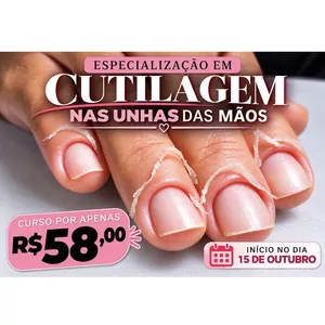 Imagem do curso ESPECIALIZAÇÃO EM CUTILAGEM DAS UNHAS DAS MÃOS 