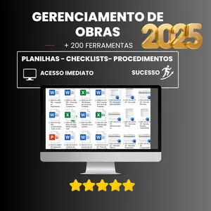 Imagem de capa para o Curso online SUPER PACOTE PARA GERENCIAMENTO DE OBRAS