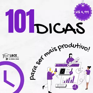 Imagem de capa para o Ebook 101 dicas para ser mais produtivo