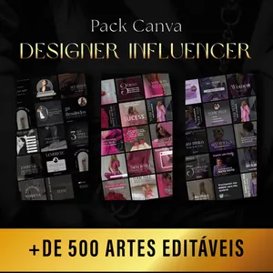 Imagem de capa para o Curso online Pack Canva Designer Influencer