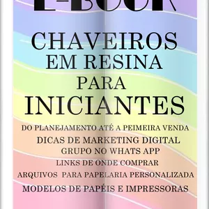 Imagem de capa para o Ebook Curso de chaveiro em resina para iniciantes 