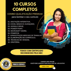 Imagem de capa para o Curso online Qualificação Profissional Premium - 10 Cursos completos!