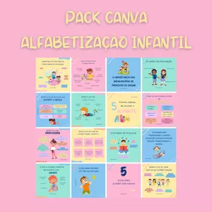 Imagem de capa para o Curso online Pack Canva Alfabetização Infantil